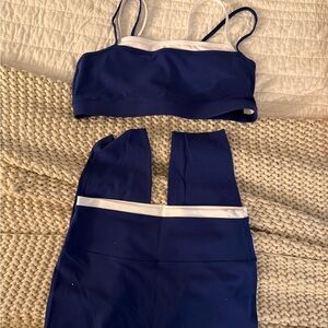 YPB Abercrombie Blue and White Activewear Set